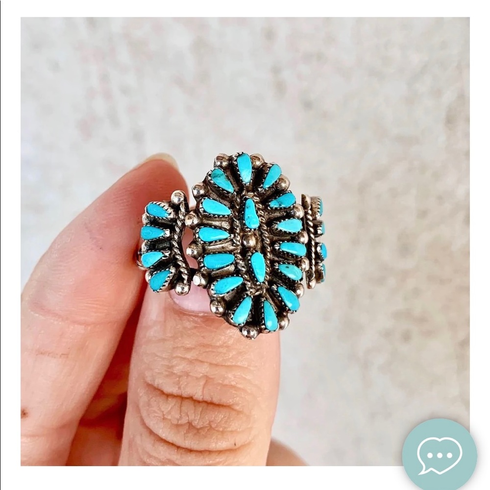 Turquoise Tuesday Cluster Ring Size 8